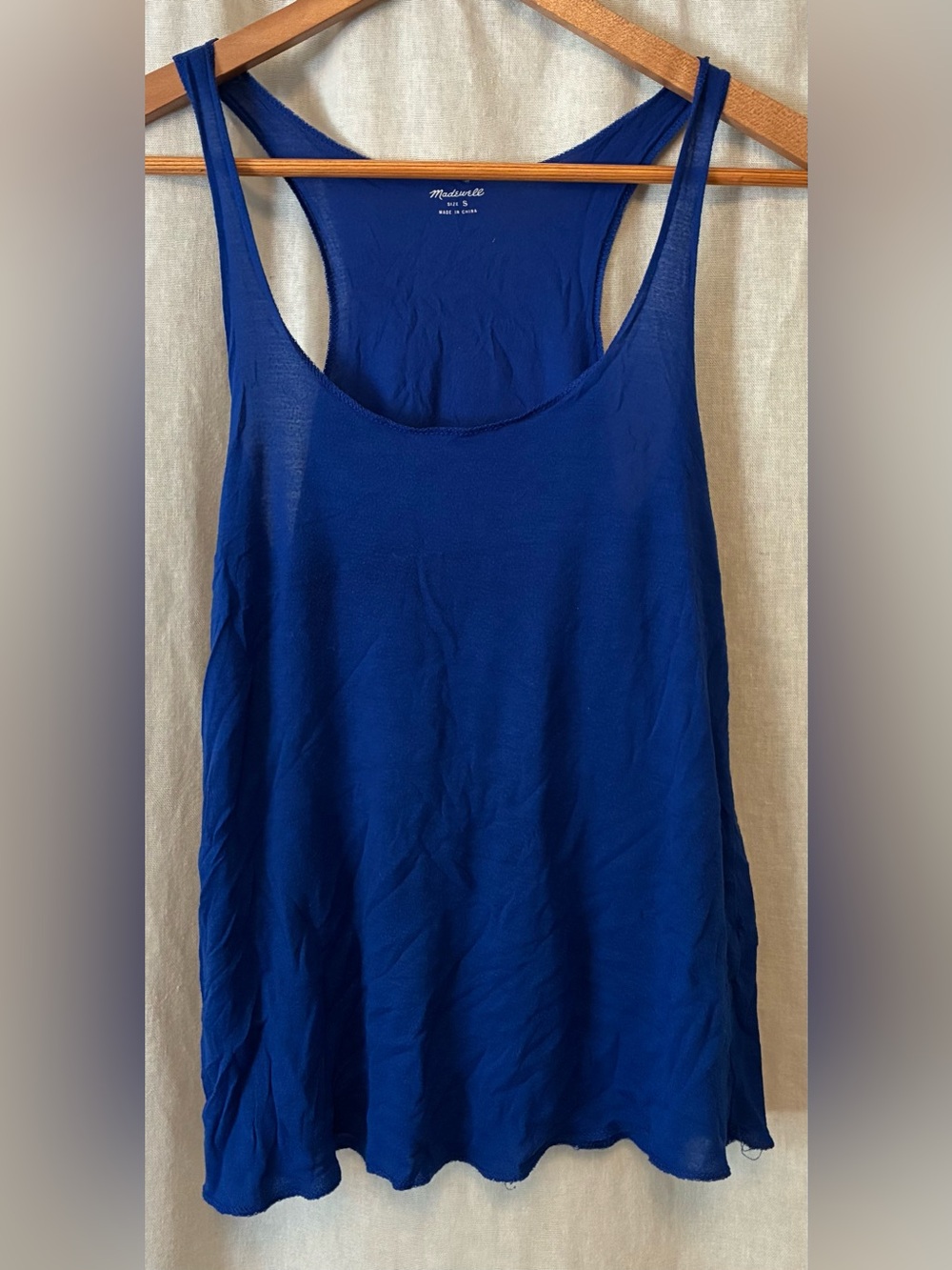 Madewell Blue Racerback Tank Top